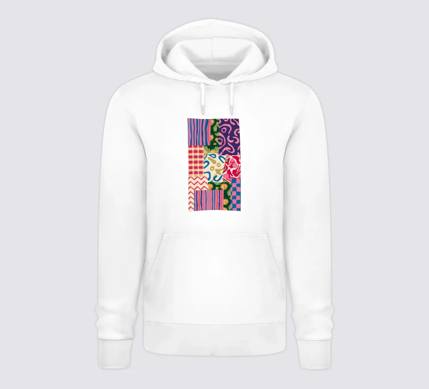 Patchwork Scribble Pattern hoodie by Obs Canvas