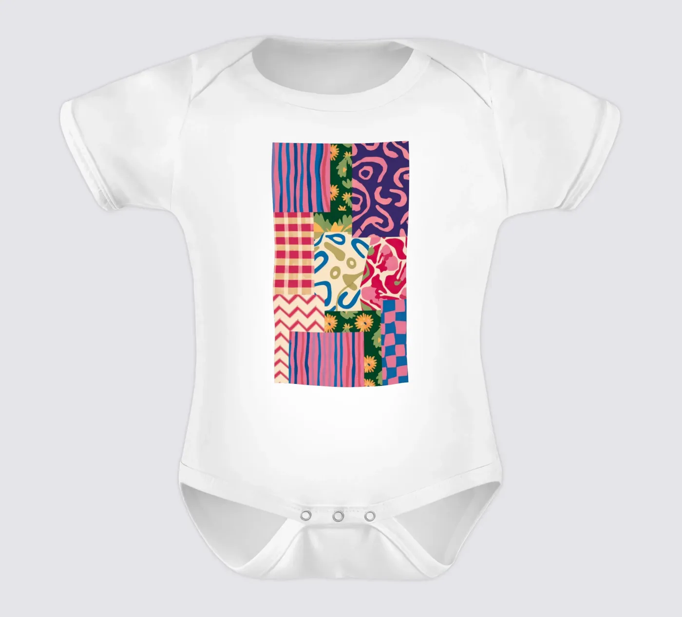 Patchwork Scribble Pattern body bébé de Obs Canvas