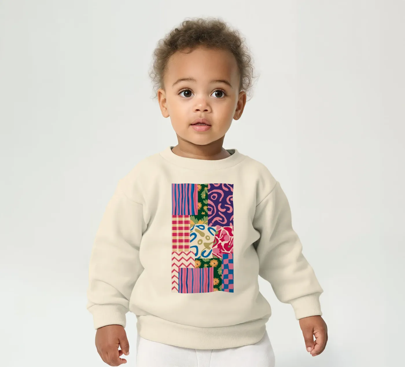 Patchwork Scribble Pattern sweat pour bébé de Obs Canvas