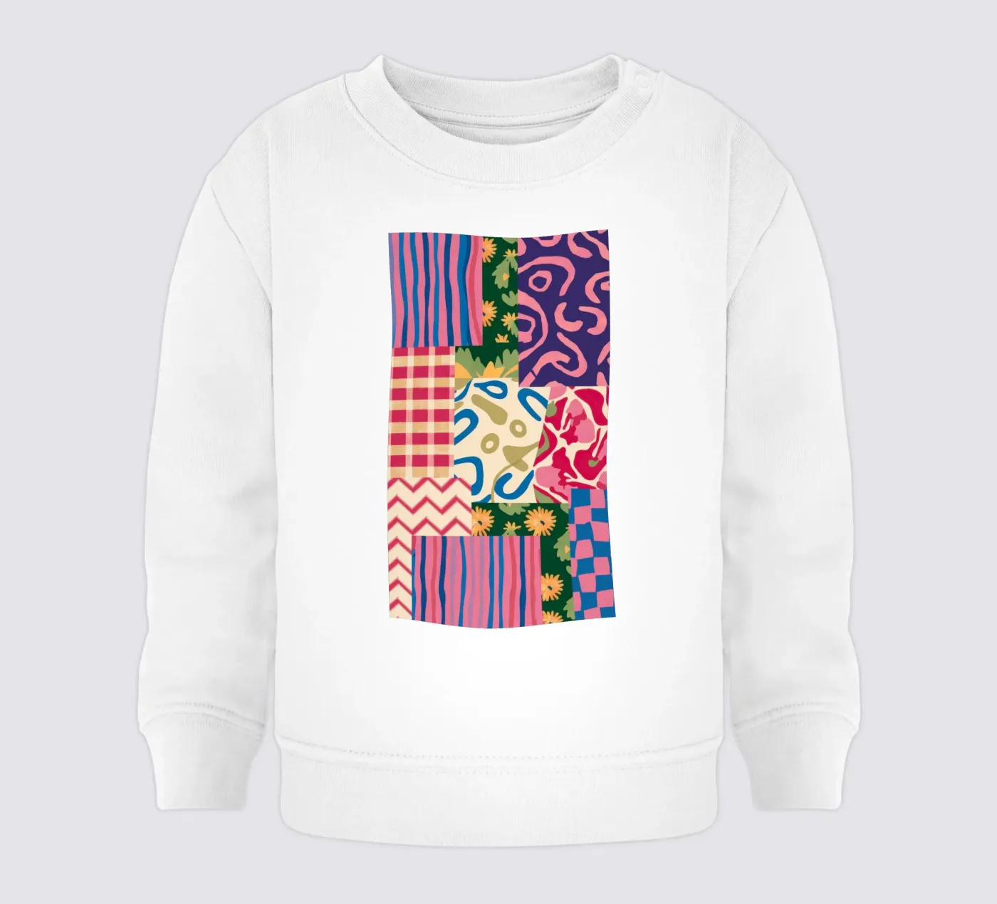 Patchwork Scribble Pattern felpa neonato da Obs Canvas