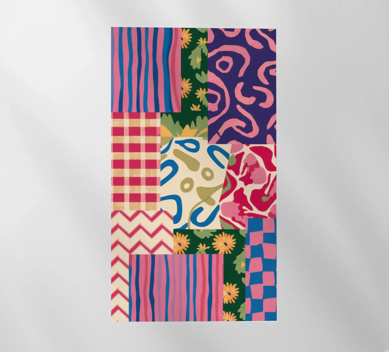 Patchwork Scribble Pattern backlit film by Obs Canvas