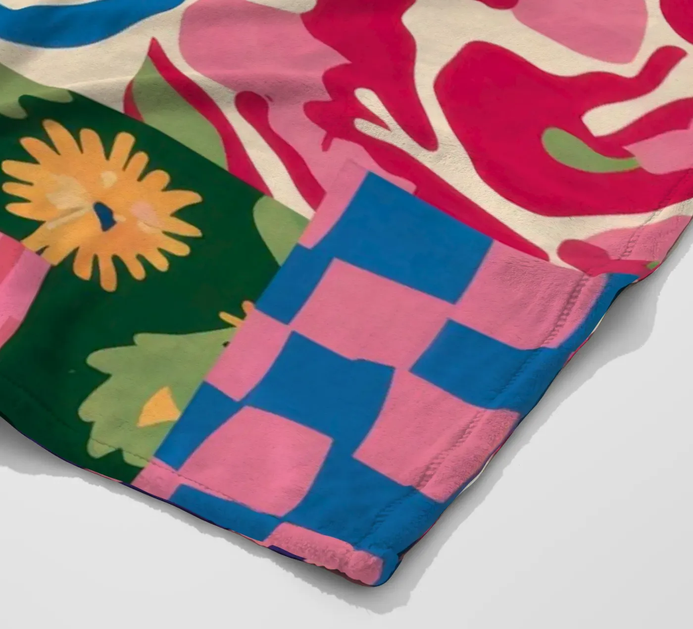 Patchwork Scribble Pattern Fleecedecke von Obs Canvas