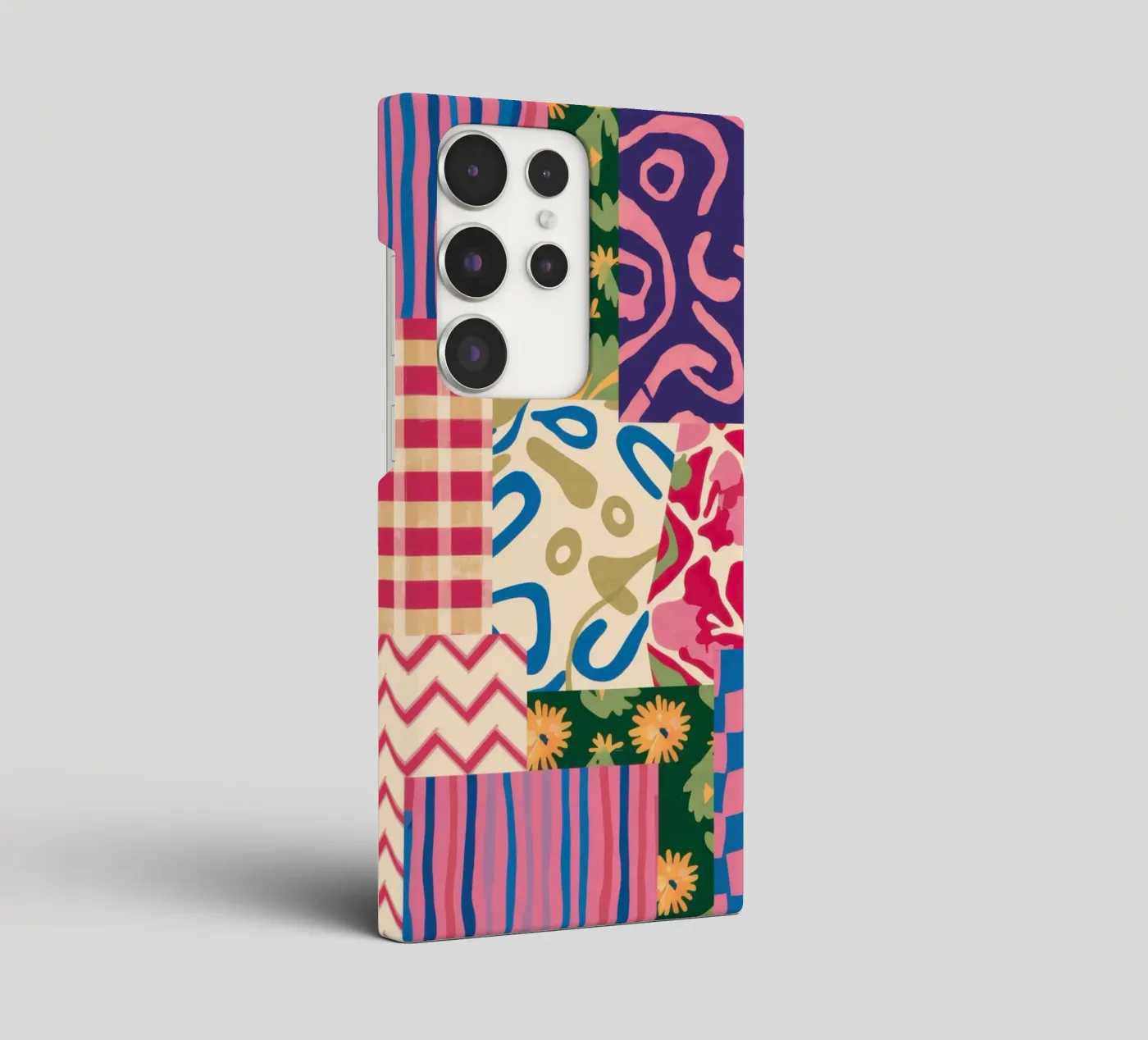 Patchwork Scribble Pattern Samsung Hülle von Obs Canvas