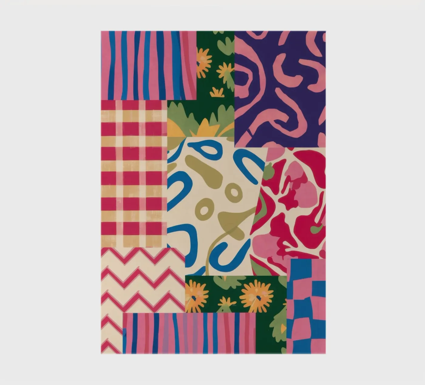 Patchwork Scribble Pattern Notizbuch von Obs Canvas