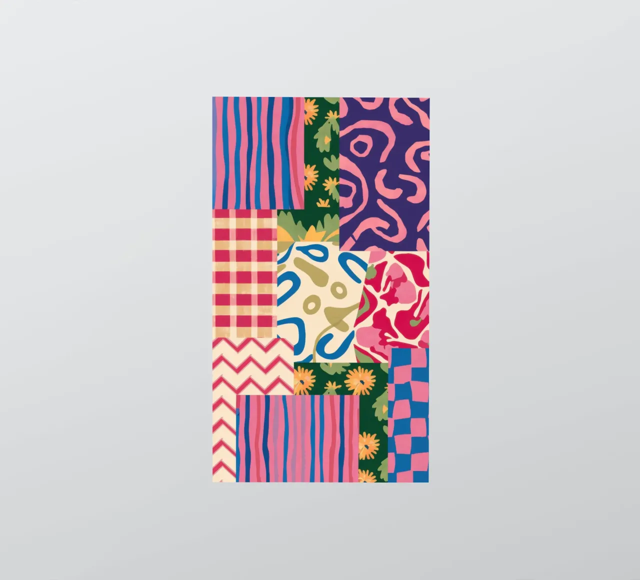 Patchwork Scribble Pattern sticker by Obs Canvas