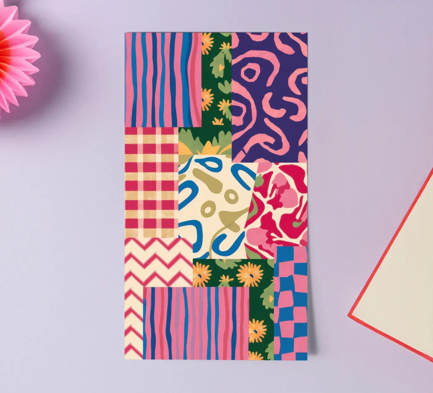 Patchwork Scribble Pattern foglio adesivo da Obs Canvas