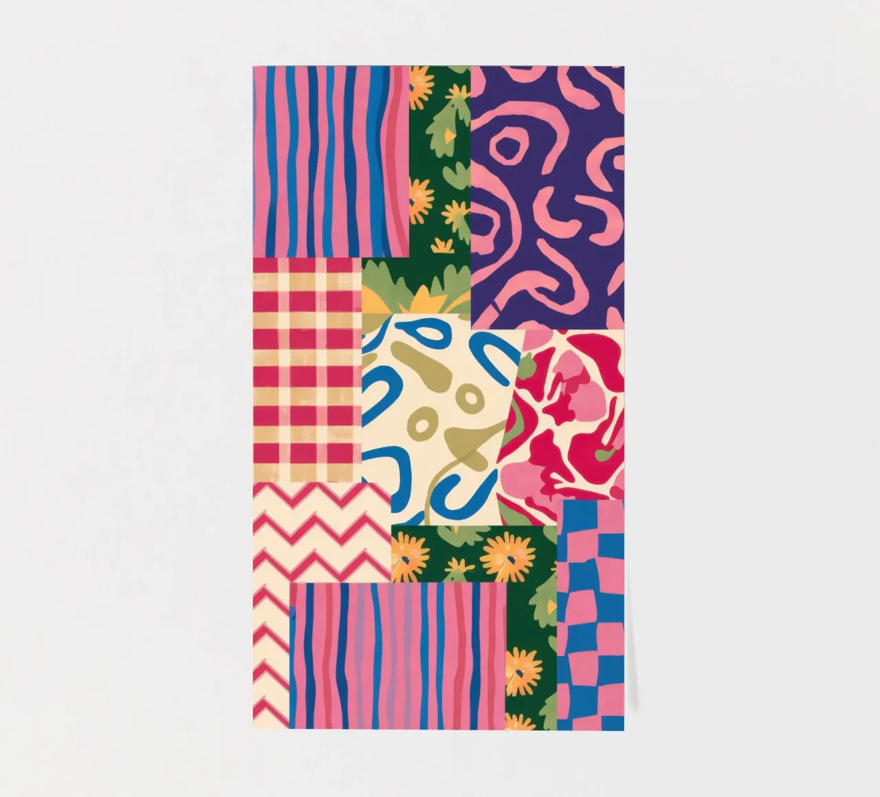 Patchwork Scribble Pattern sticker sheet by Obs Canvas