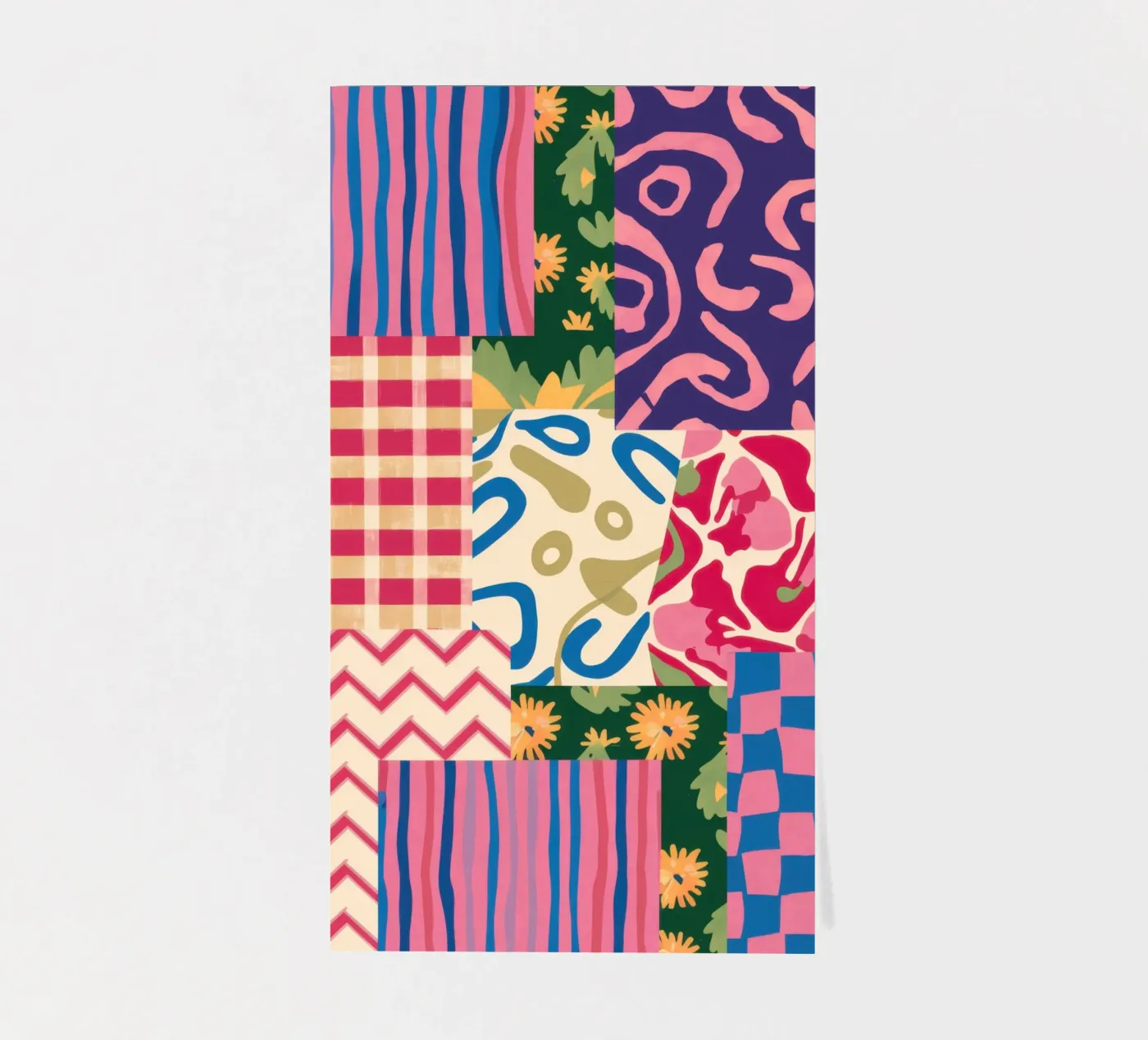 Patchwork Scribble Pattern Stickerbogen von Obs Canvas