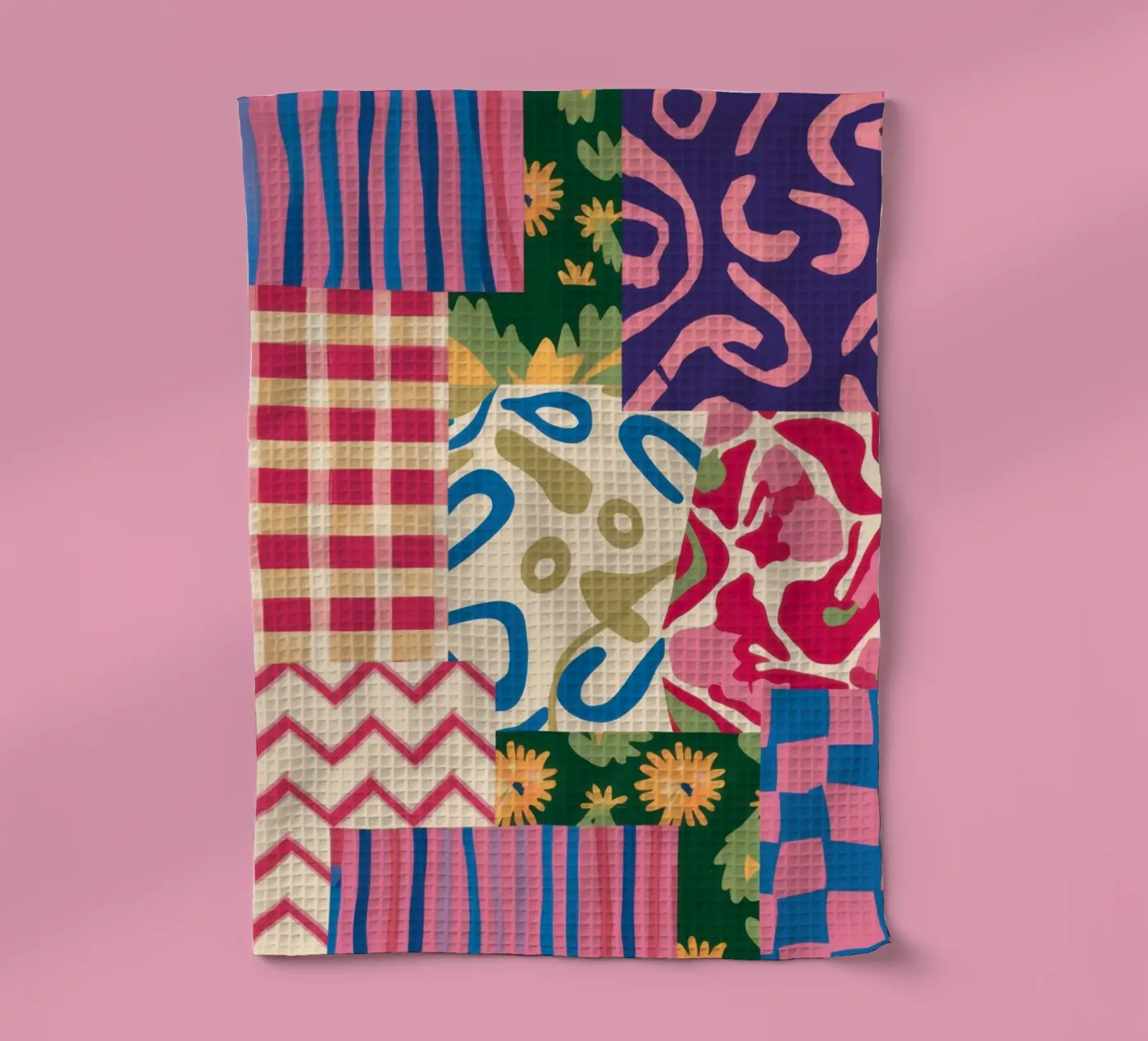 Patchwork Scribble Pattern Geschirrtuch von Obs Canvas