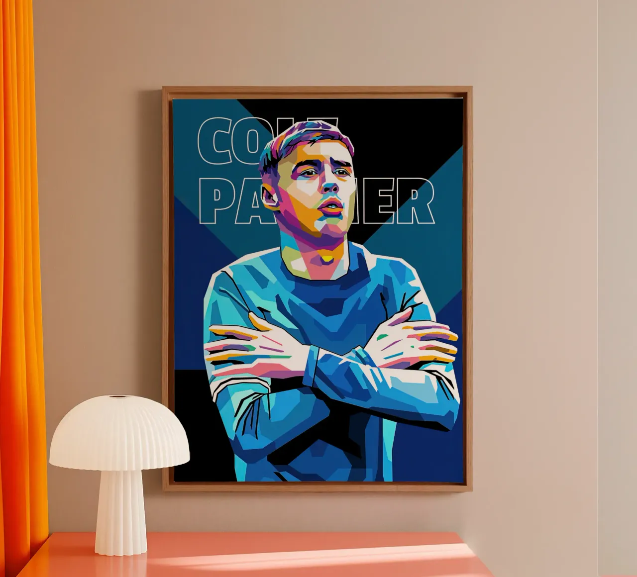 Cole Palmer in tela con Cornice a cassetta da Gust Sporer FOTBALL