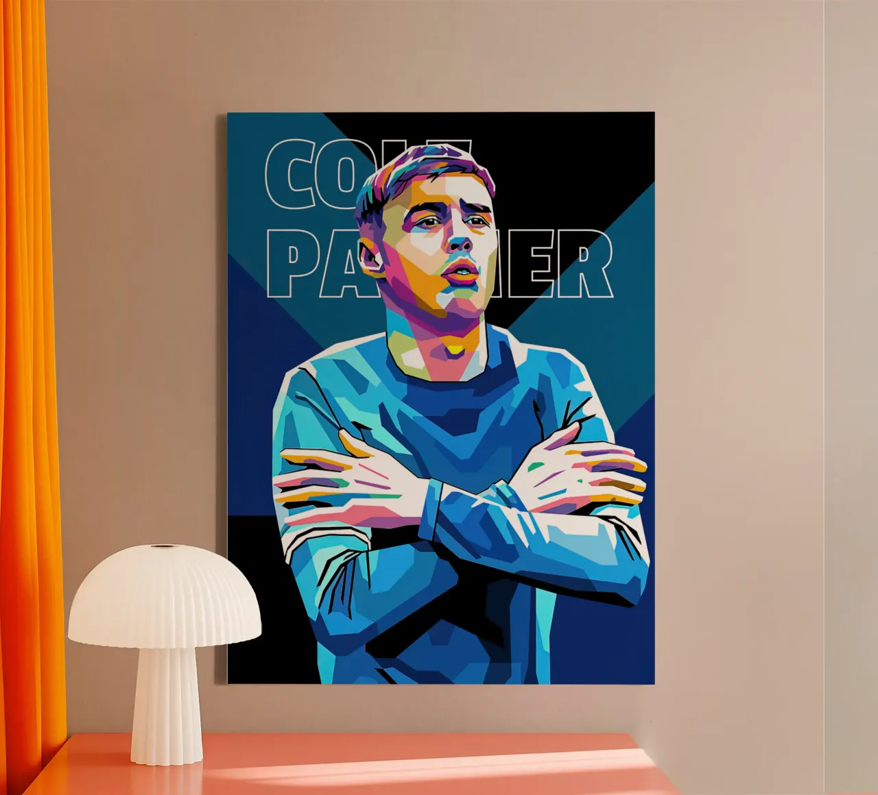 Cole Palmer in tela con Cornice a cassetta da Gust Sporer FOTBALL