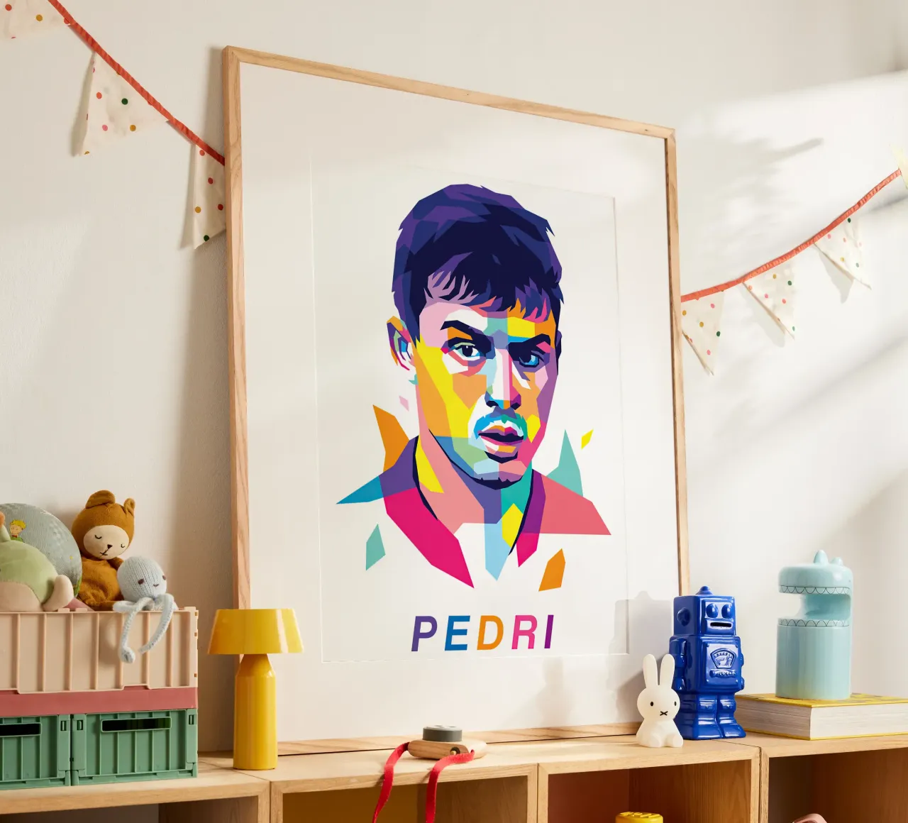 Pedri poster con telaio in alluminio da Gust Sporer FOTBALL