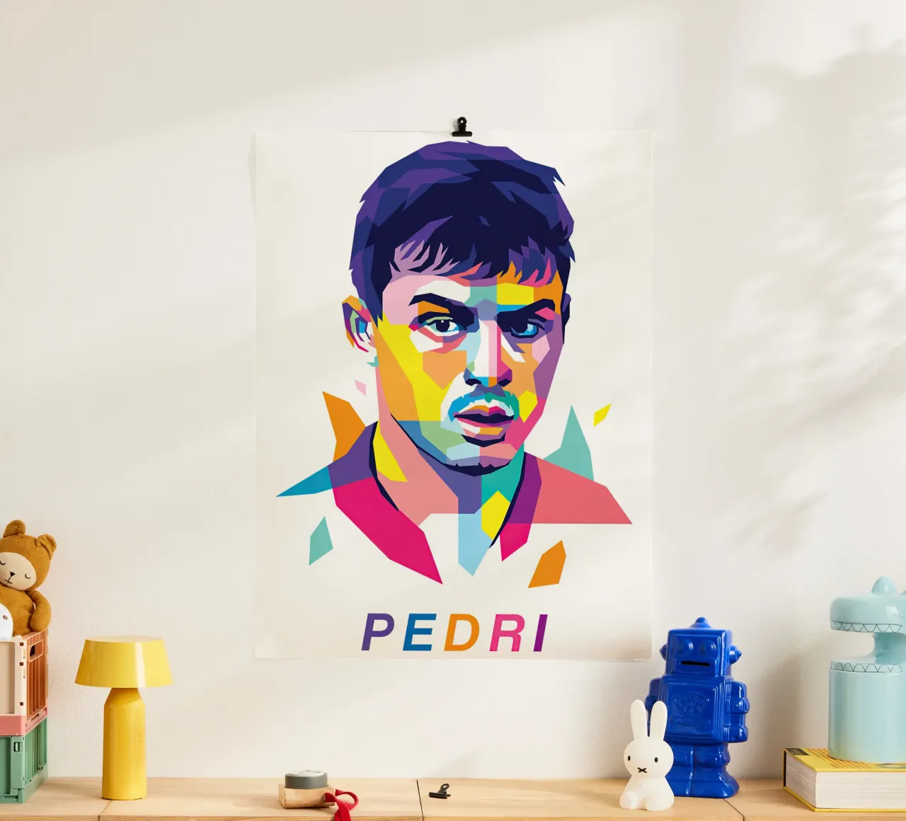 Pedri poster con telaio in alluminio da Gust Sporer FOTBALL