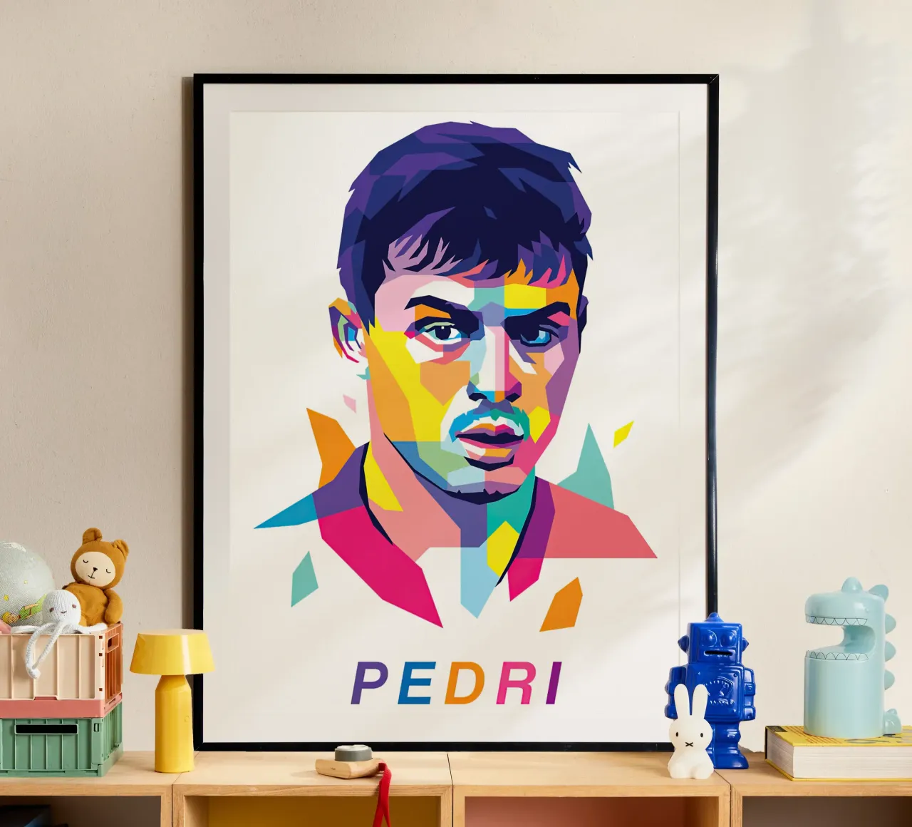 Pedri poster con telaio in alluminio da Gust Sporer FOTBALL