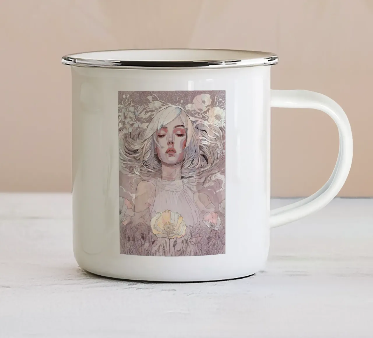 fuga tazza in smalto da Giulio Iurissevich