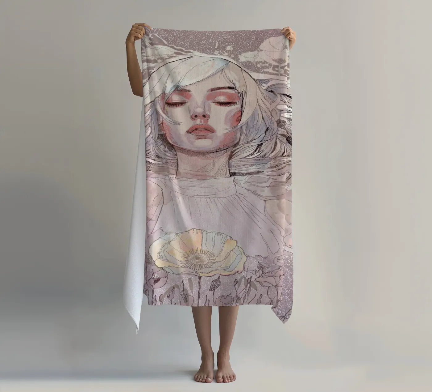 escape beach towel by Giulio Iurissevich