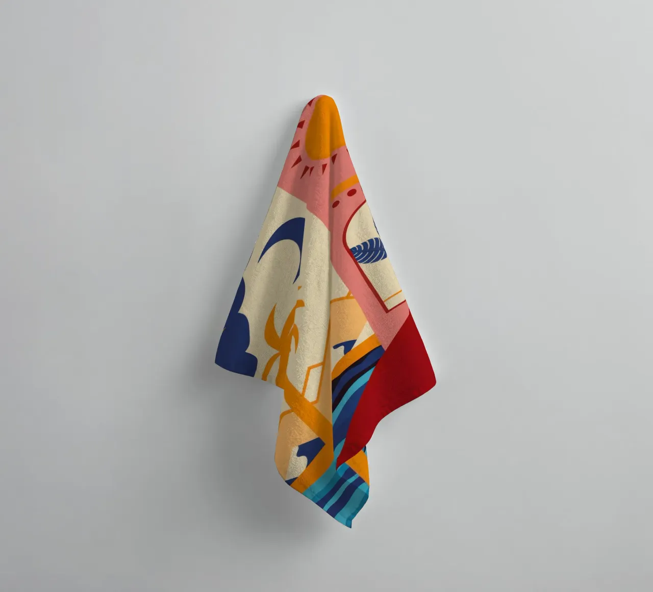 Symbolic Landscape Tapestry towel by Thistle Bloom