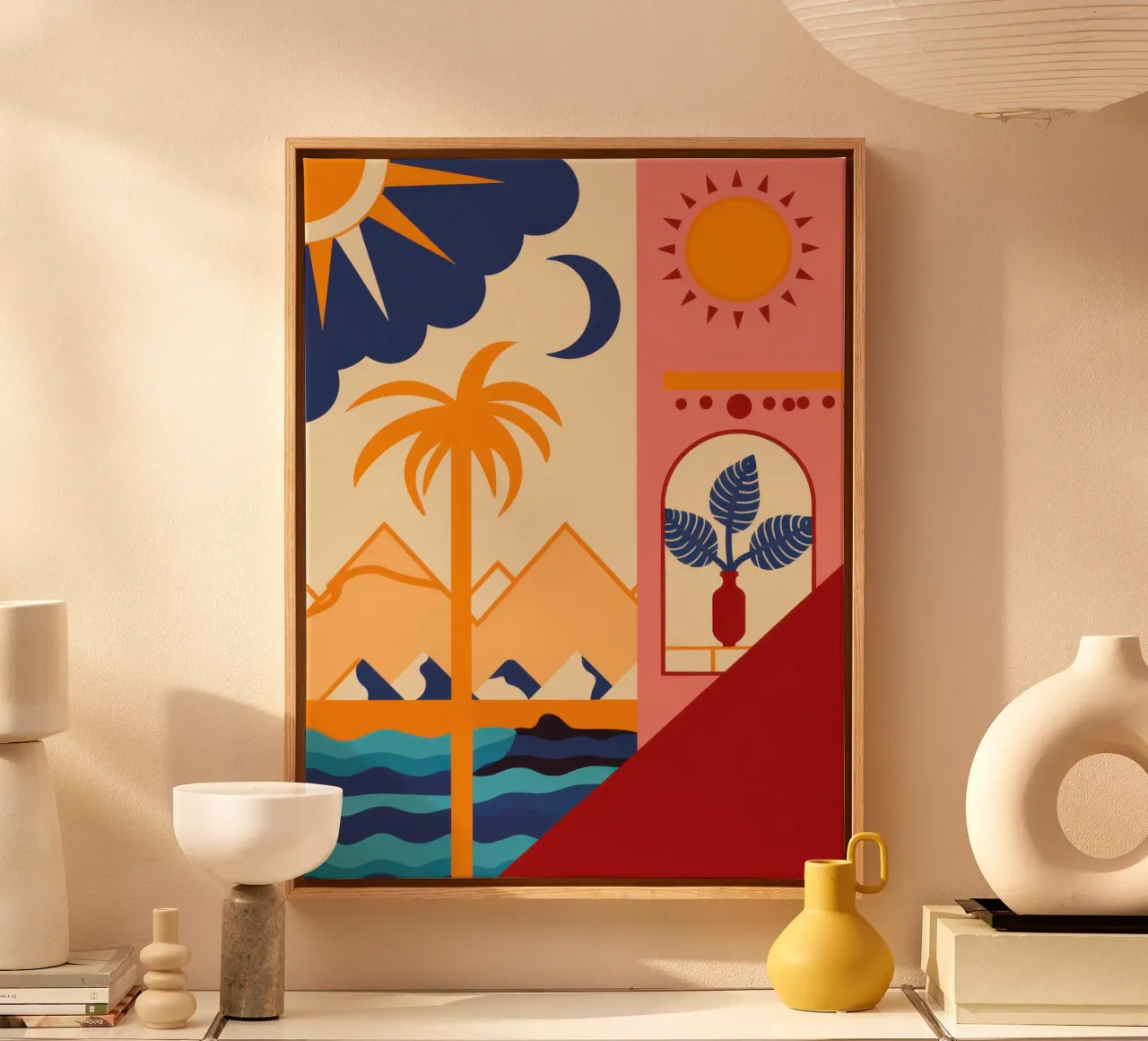 Symbolic Landscape Tapestry canvas by Thistle Bloom