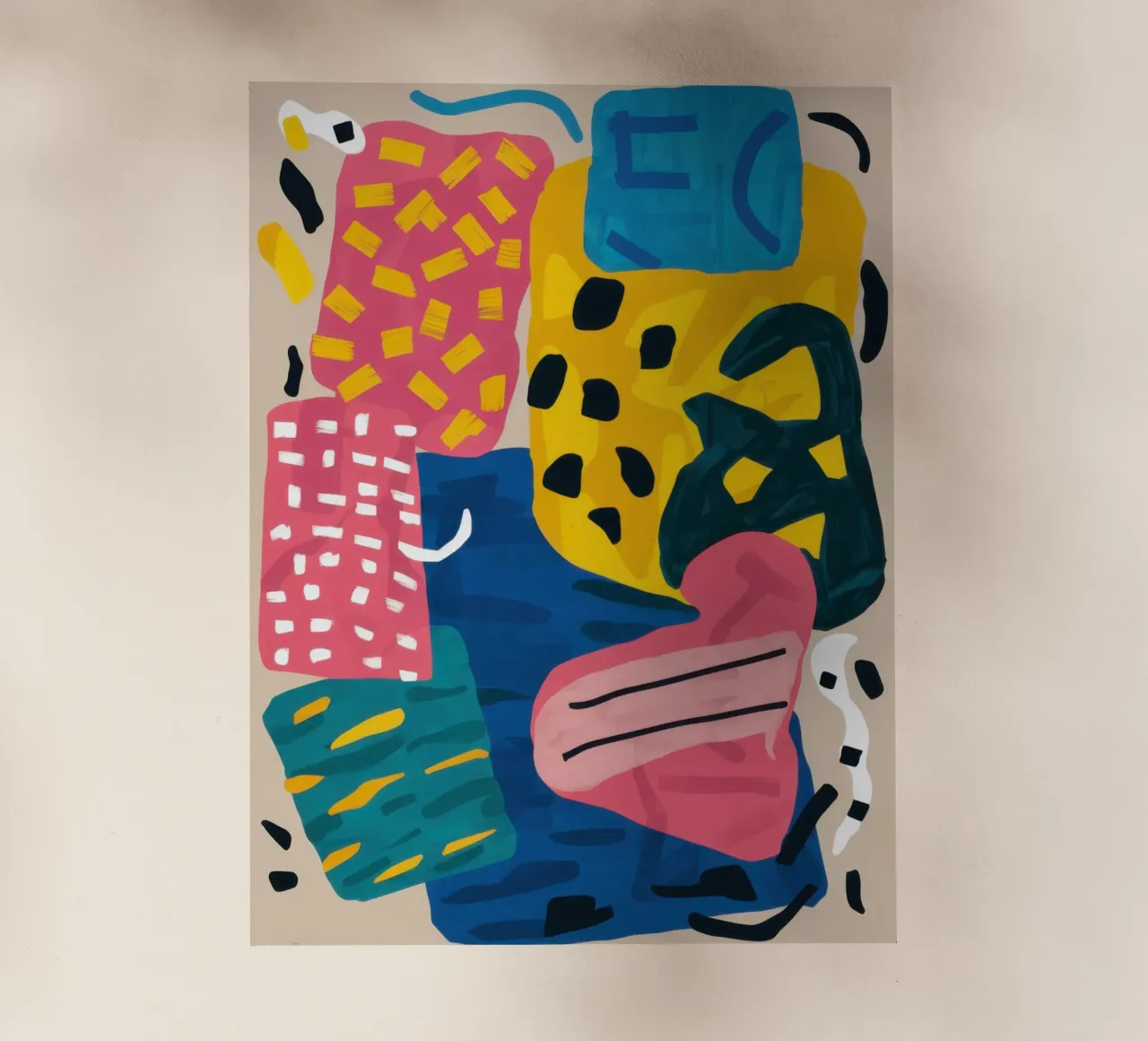 Collage di forme giocose pellicola backlit da Obs Canvas