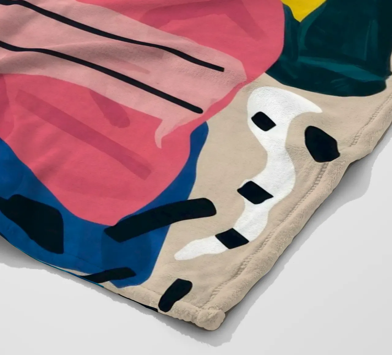 Collage di forme giocose coperta in pile da Obs Canvas