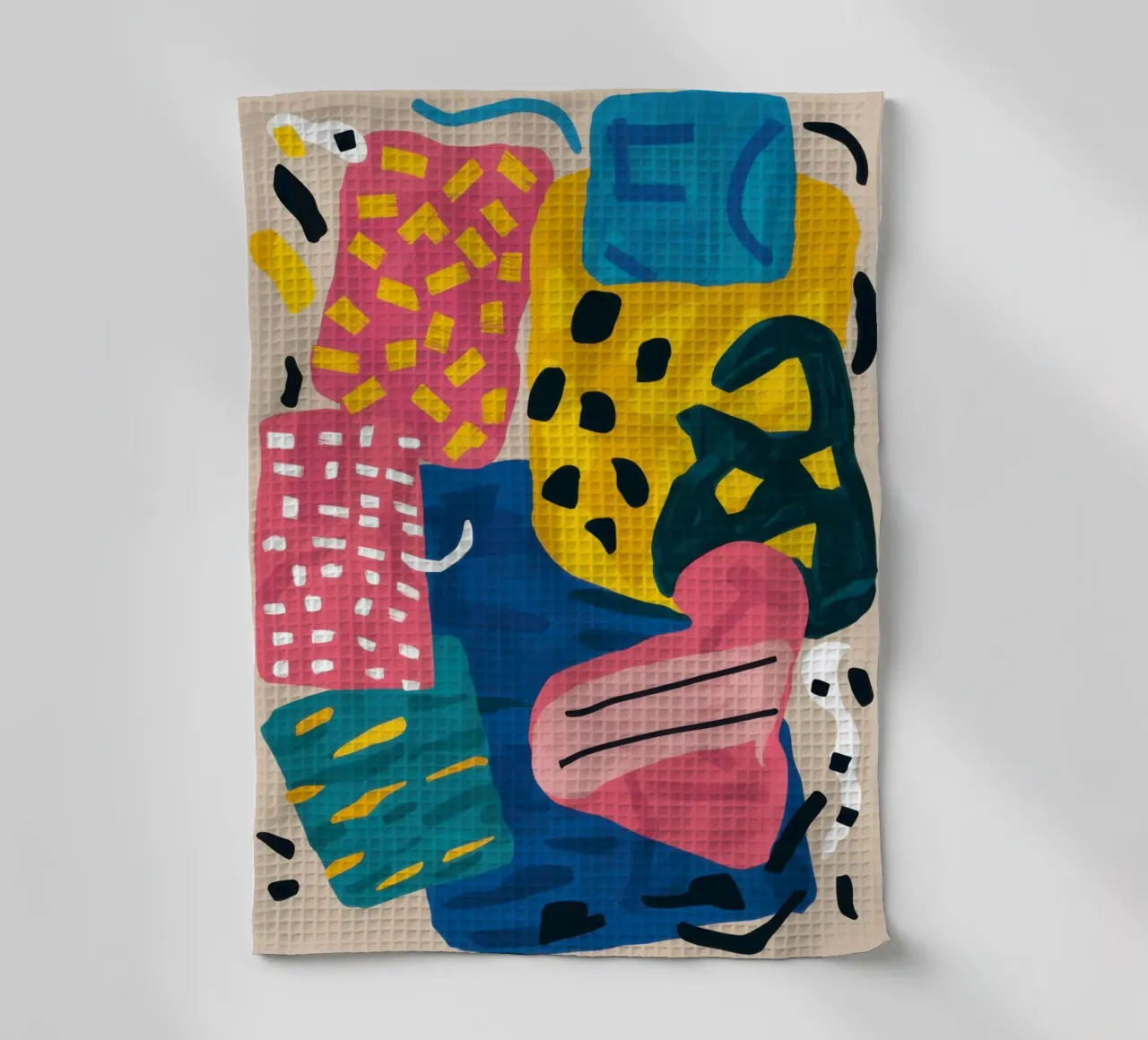 Collage di forme giocose canovaccio da cucina da Obs Canvas