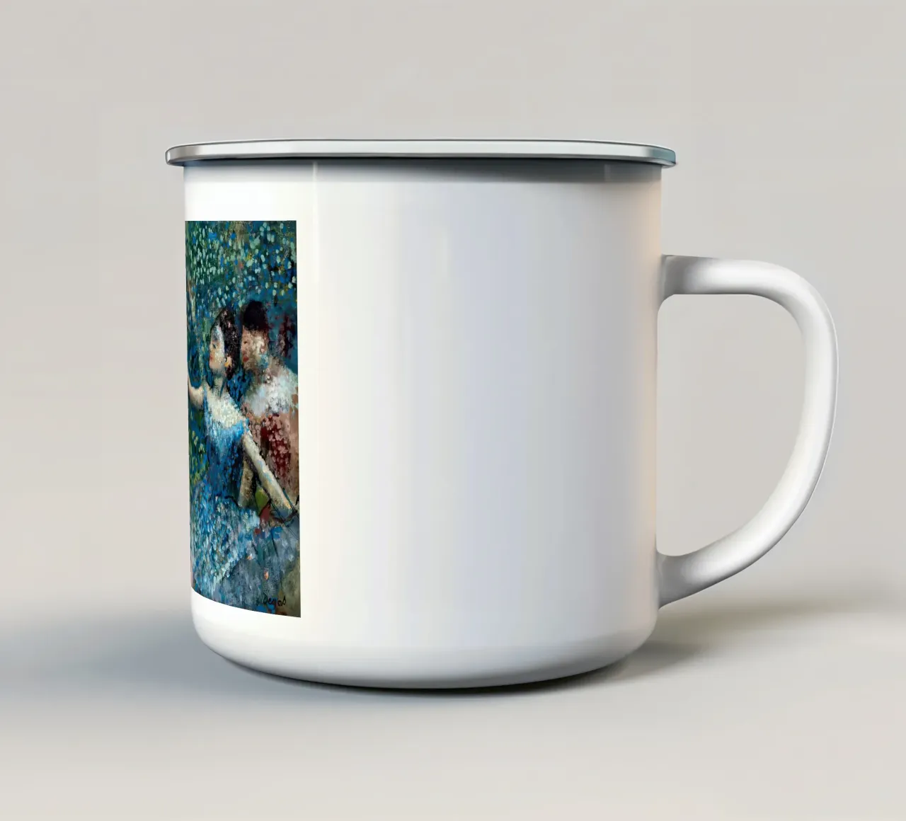 Ballerina con tamburello - Edgar Degas tazza in smalto da Alfieson