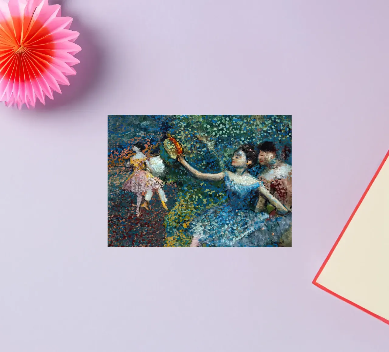 Ballerina con tamburello - Edgar Degas adesivo da Alfieson