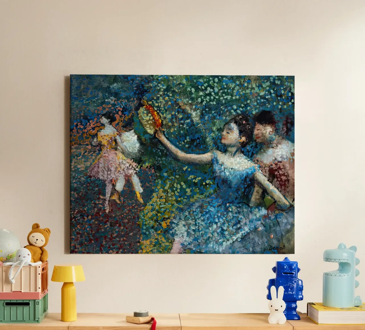Ballerina con tamburello - Edgar Degas tela da Alfieson