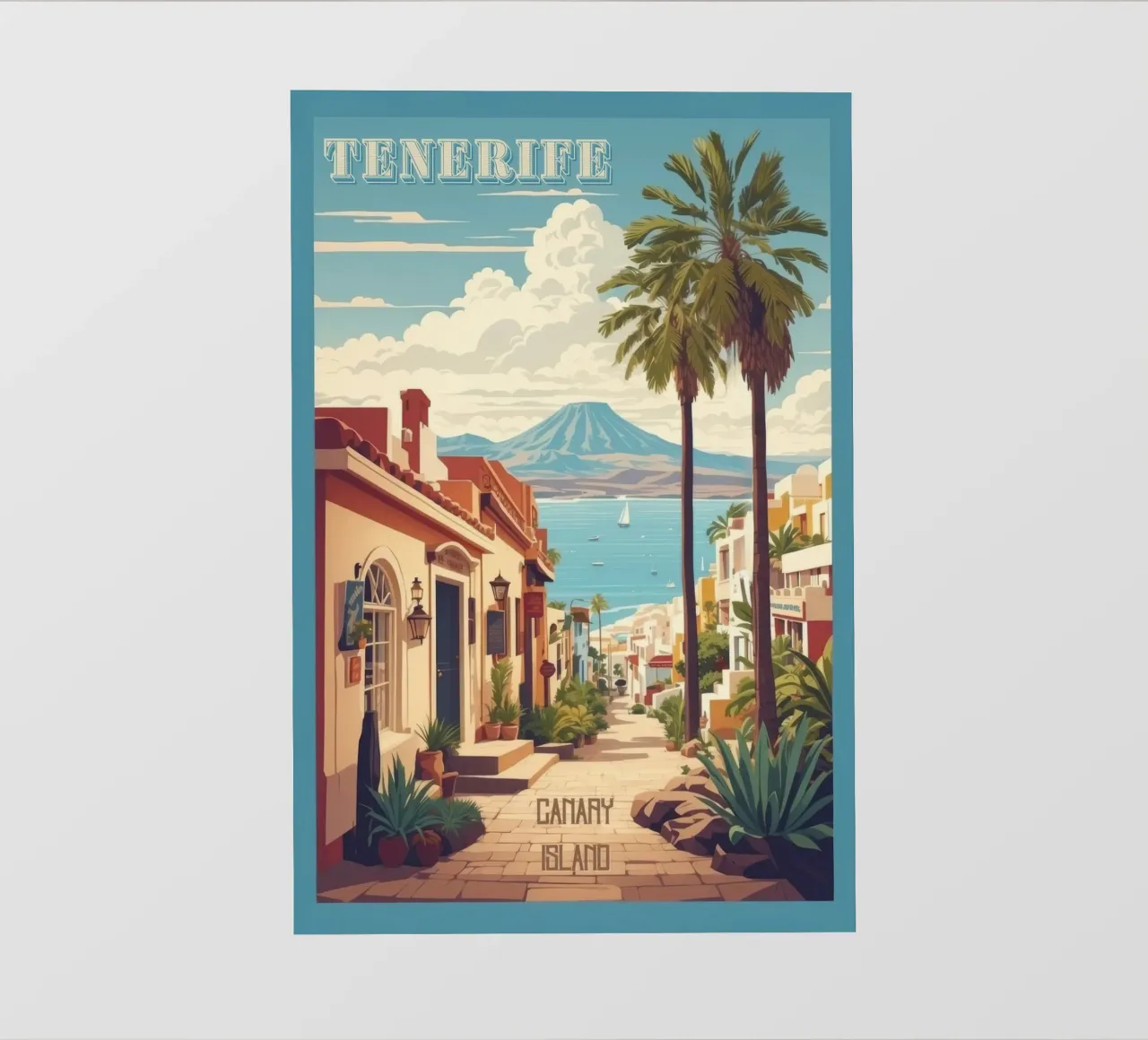 Tenerife Paradise Dreams Viaggio d'epoca telo in pvc da Hollyhully