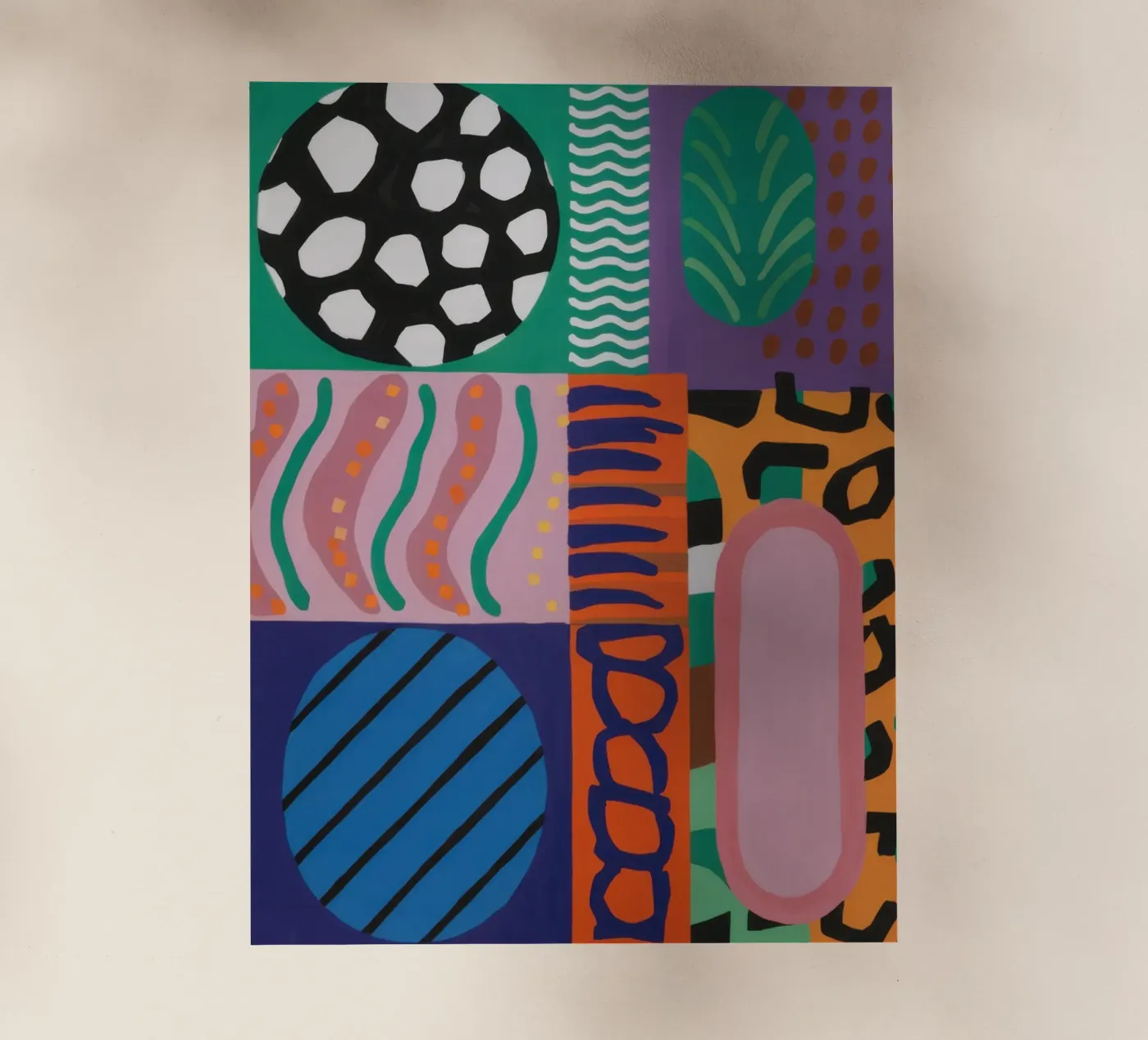 Eclectisch Patroonraster backlit folie van Obs Canvas