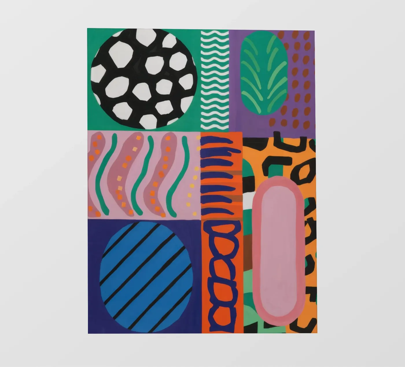 Eclectic Pattern Grid pvc cover by Obs Canvas