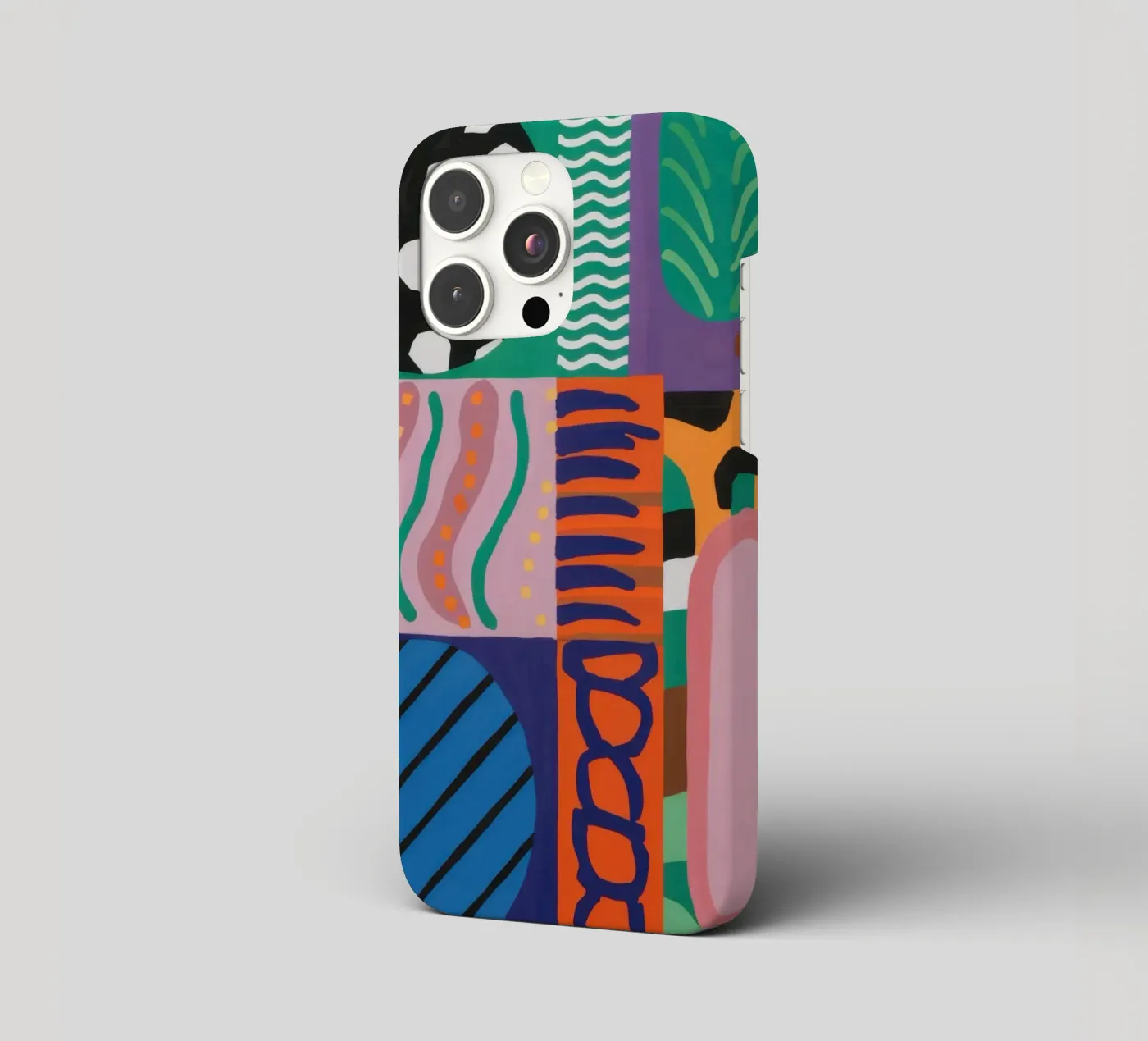 Eclectic Pattern Grid iphone case by Obs Canvas