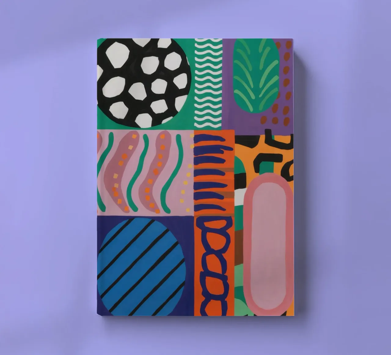Eclectic Pattern Grid notebook by Obs Canvas