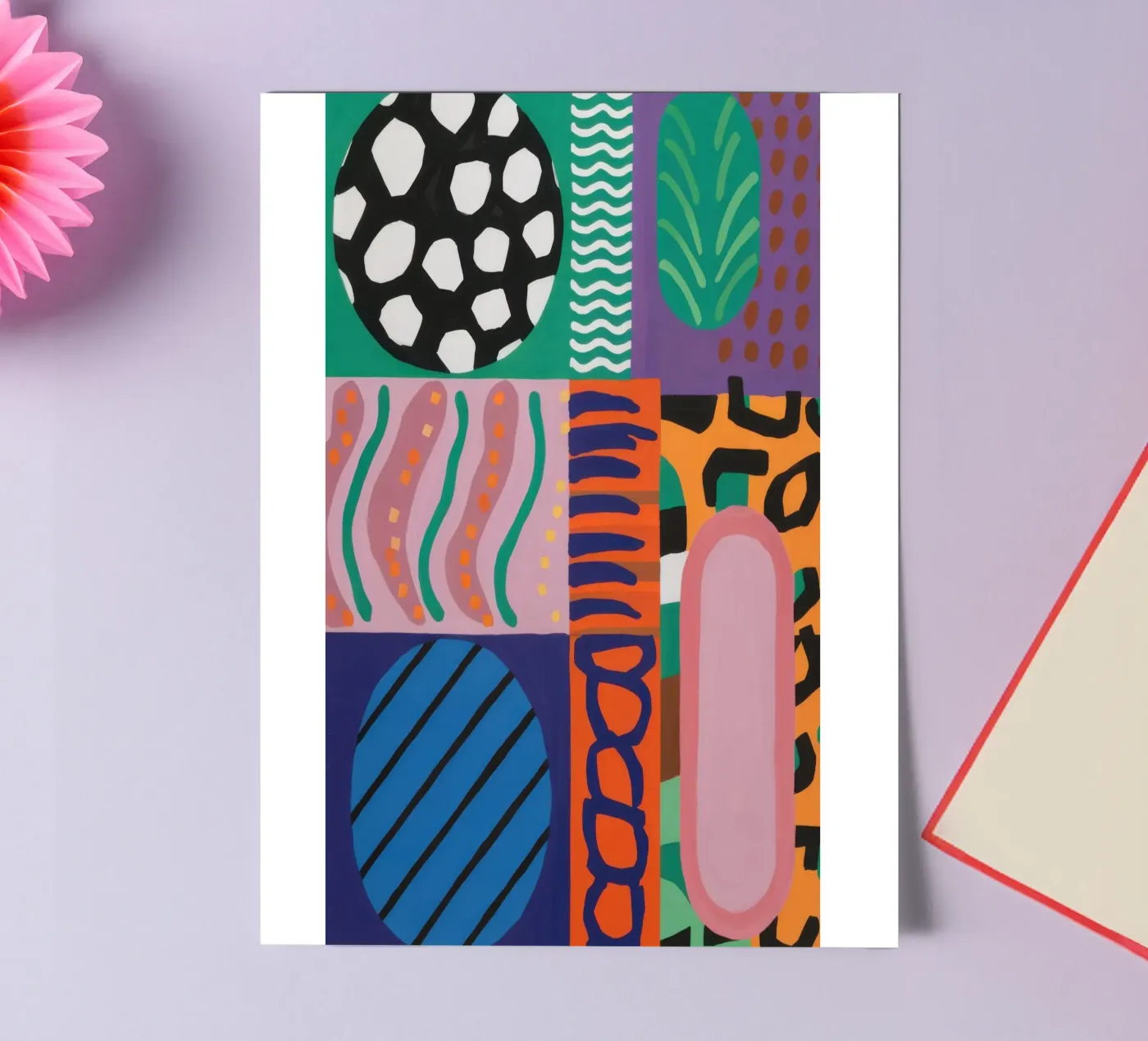 Eclectic Pattern Grid sticker sheet by Obs Canvas