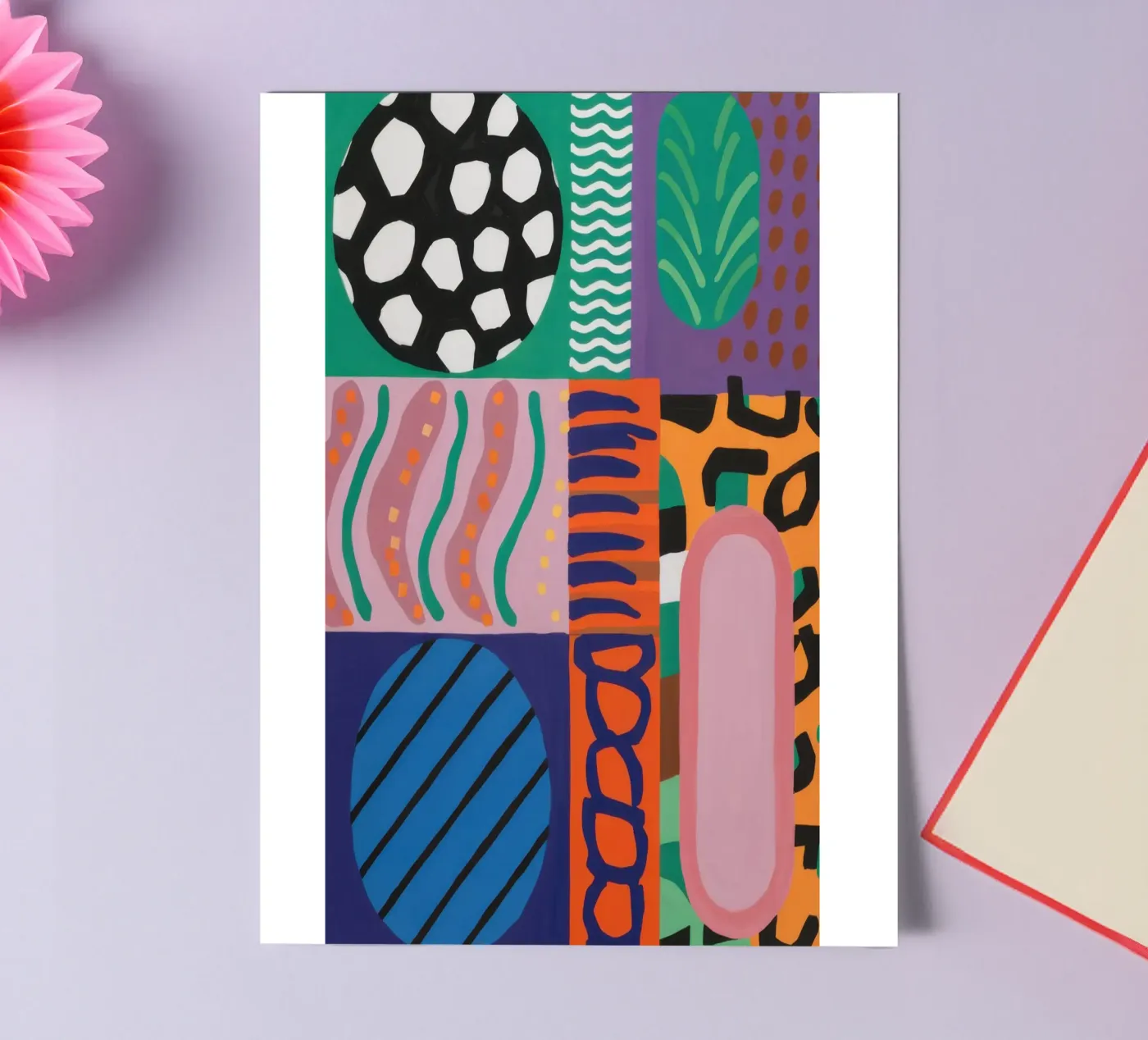 Eclectic Pattern Grid sticker sheet by Obs Canvas