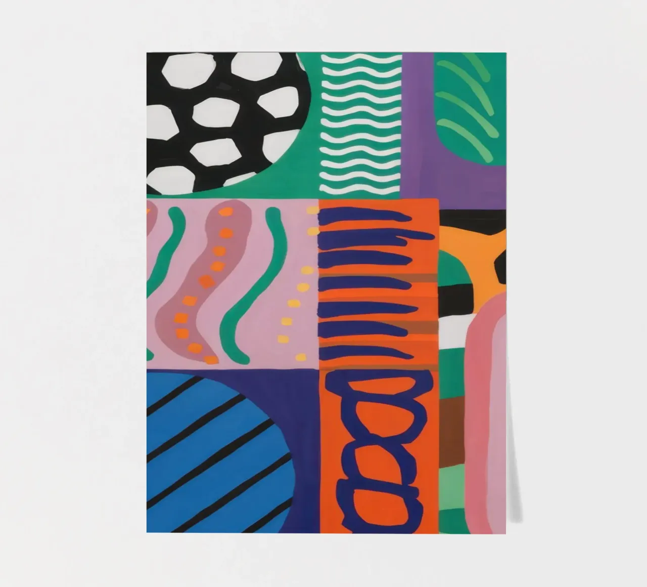 Eclectic Pattern Grid sticker sheet by Obs Canvas