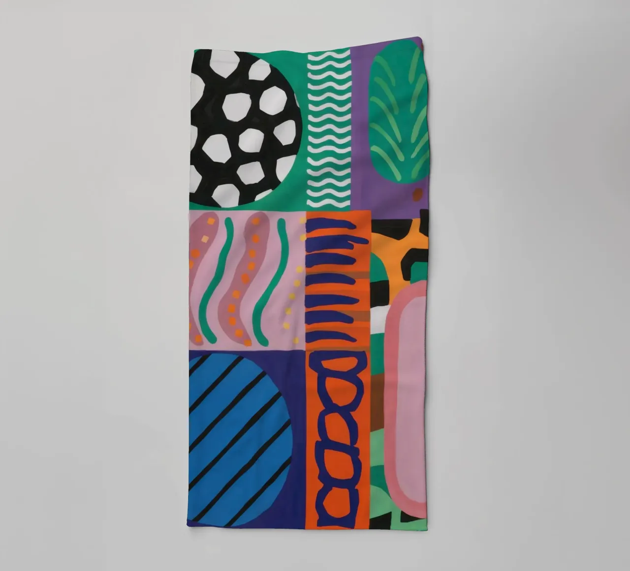 Eclectic Pattern Grid towel by Obs Canvas