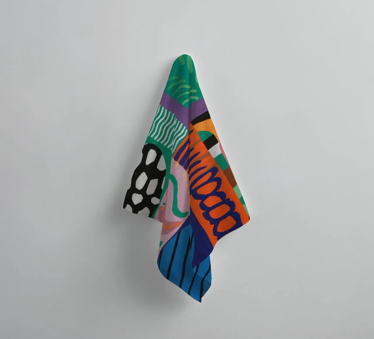 Eclectic Pattern Grid towel by Obs Canvas