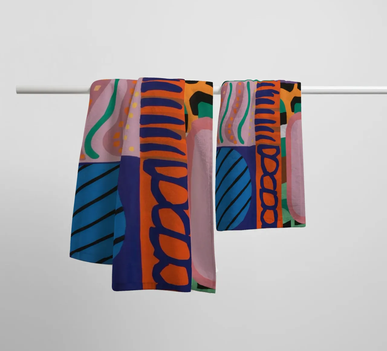 Eclectic Pattern Grid towel by Obs Canvas