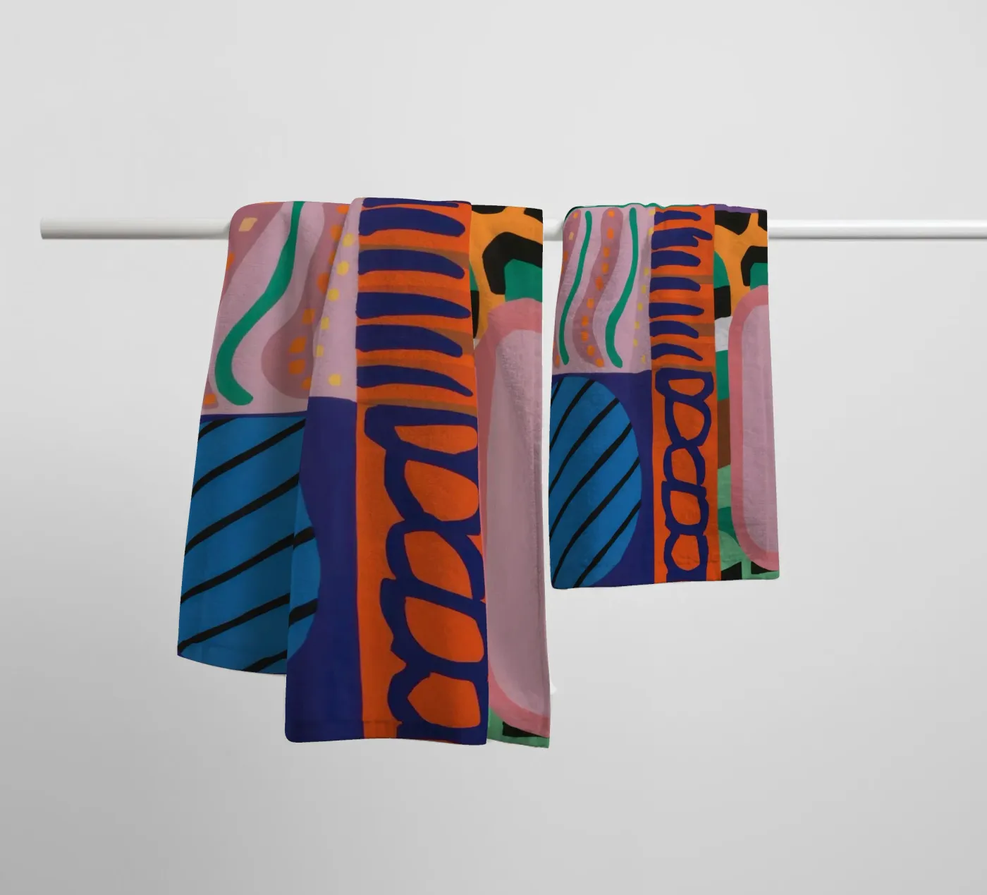 Eclectic Pattern Grid serviette de bain de Obs Canvas