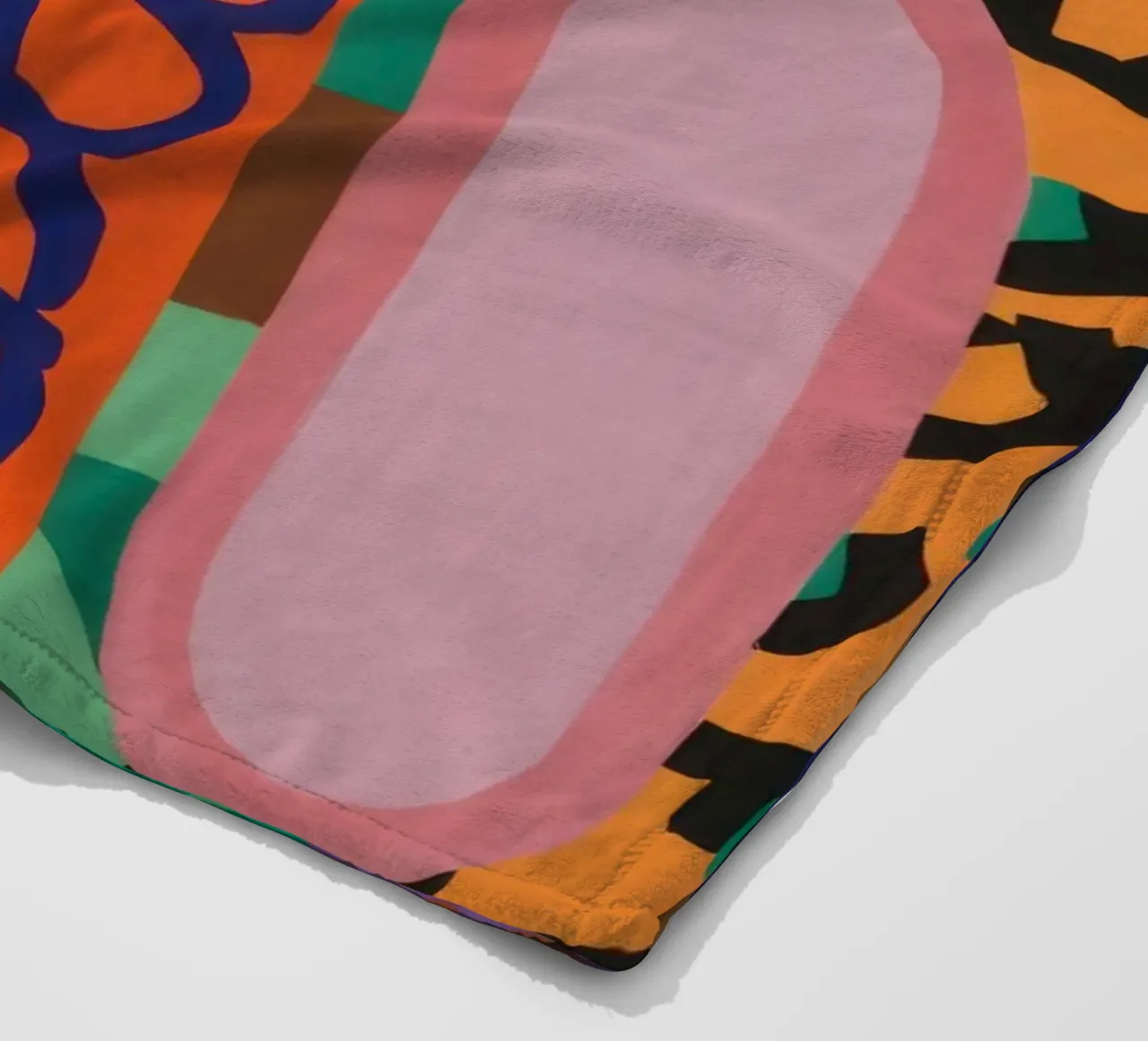 Eclectic Pattern Grid fleece blanket by Obs Canvas