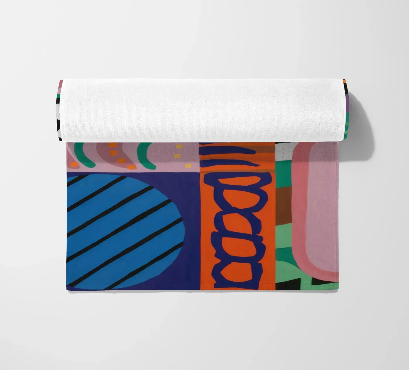 Eclectic Pattern Grid beach towel by Obs Canvas