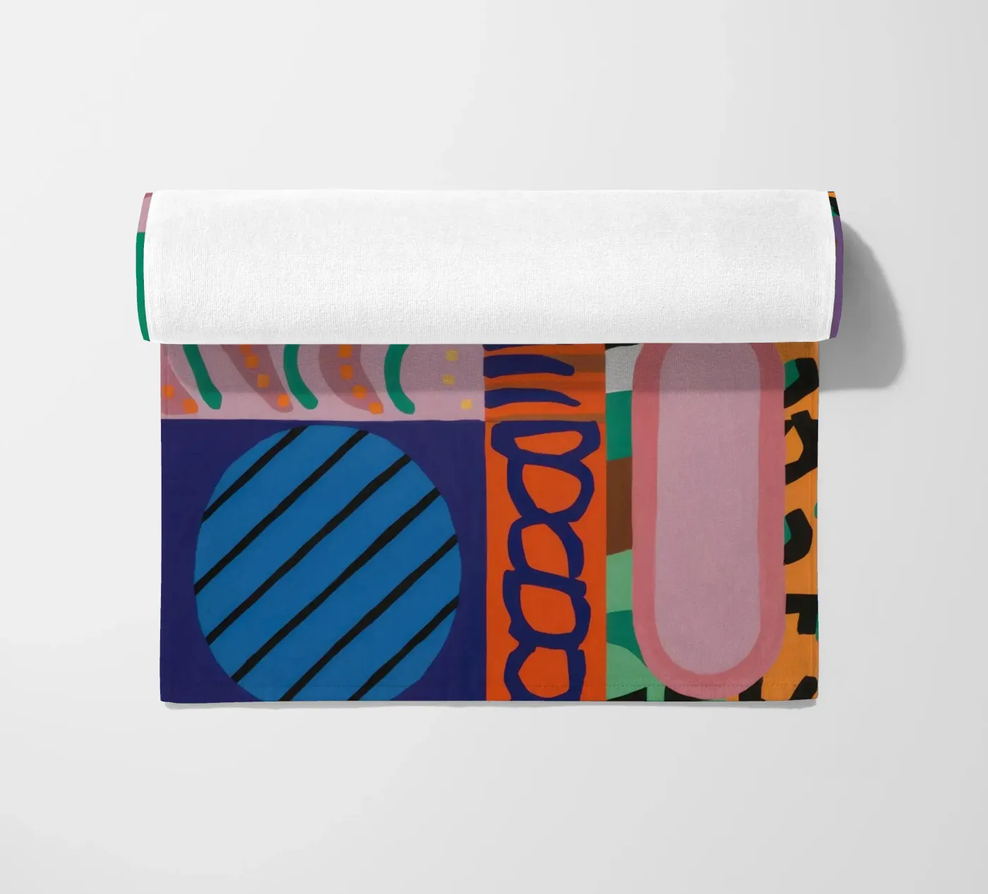 Eclectic Pattern Grid beach towel by Obs Canvas