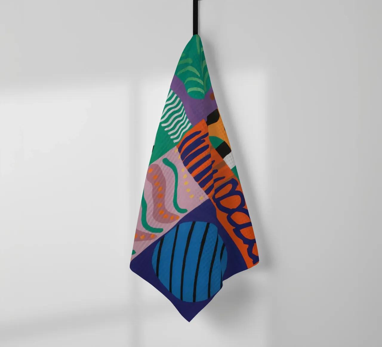 Eclectic Pattern Grid tea towel by Obs Canvas