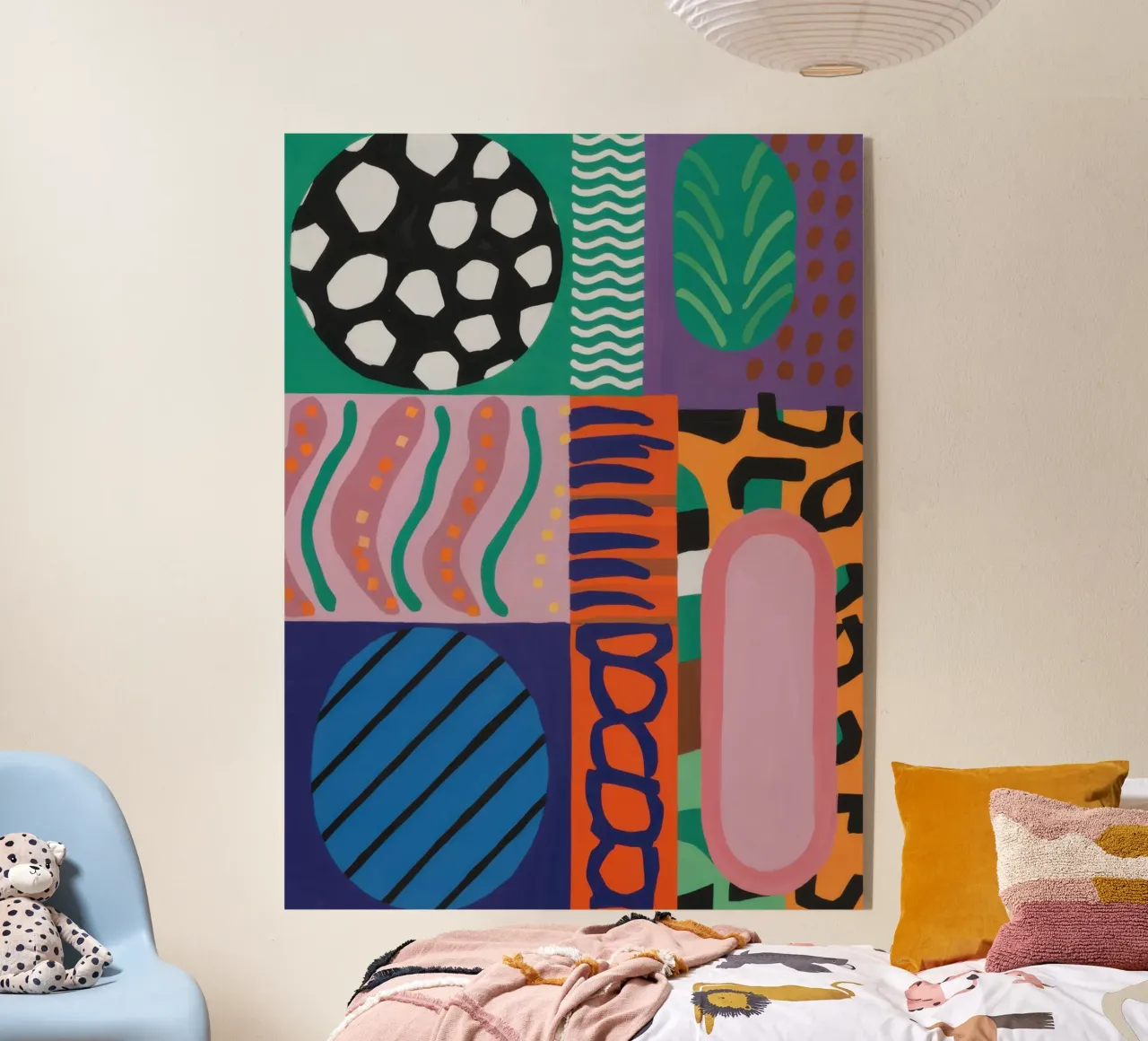 Eclectic Pattern Grid plexiglas de Obs Canvas