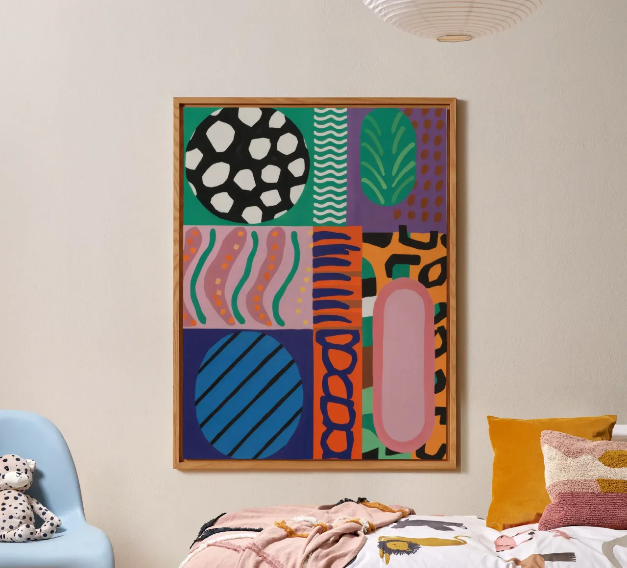 Eclectic Pattern Grid forex plate by Obs Canvas