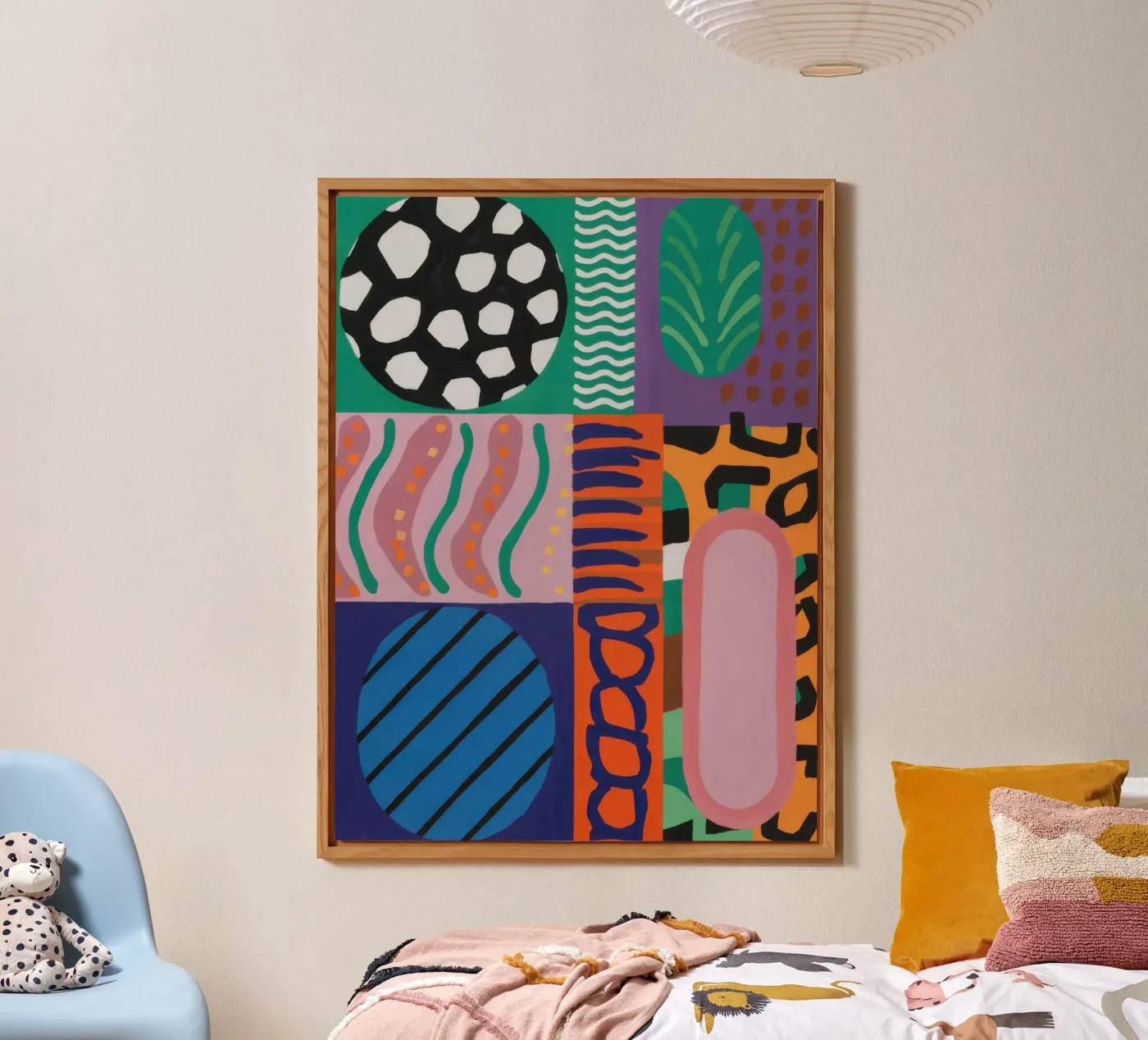 Eclectic Pattern Grid forex plate by Obs Canvas