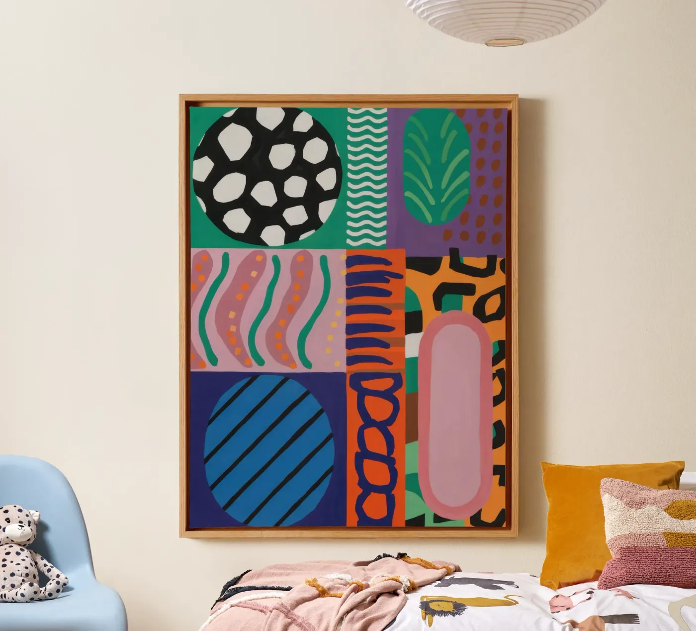 Eclectic Pattern Grid canvas by Obs Canvas