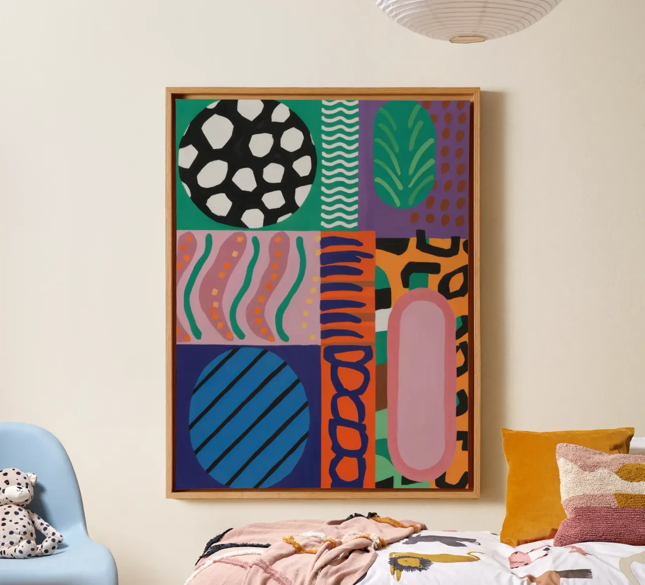 Eclectic Pattern Grid canvas by Obs Canvas