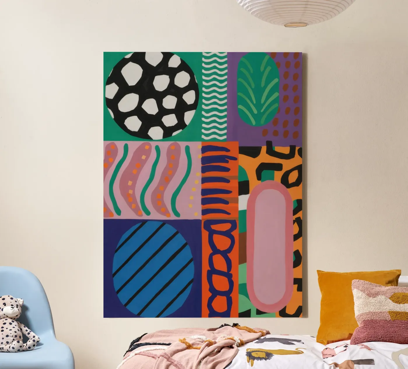 Eclectic Pattern Grid canvas by Obs Canvas